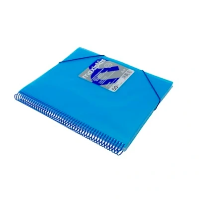 Afbeelding van Documenthouder Grafoplas Maxiplas 50 Hoezen Blauw A4