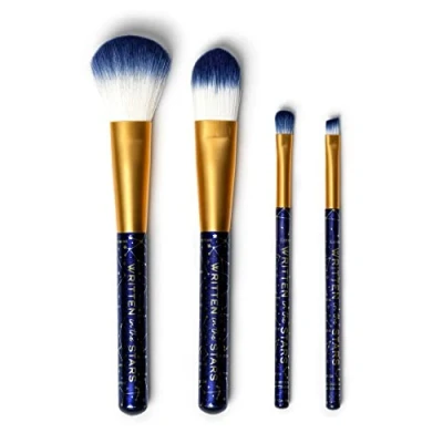 Afbeelding van Legami 4 delige make up kwastenset, Oh My Glow! Thema Stars, inclusief poederkwast, foundationkwast, oogschaduw borstel, eyeliner 100% veganistisch, reisformaat