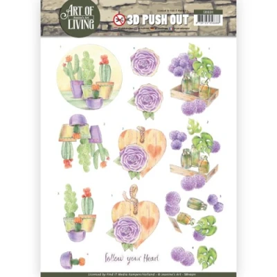 Afbeelding van 3D Pushout Jeanine`s Art of Living Purple