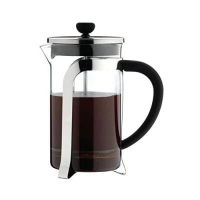 Afbeelding van Café Olé Mode Cafetière, Roestvrijstalen Filtergaas, Franse Pers, Glas, Chroom, 1000ml (8 espressokopjes)
