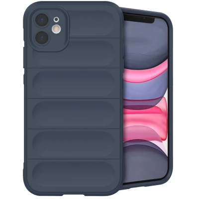 Afbeelding van Apple iPhone 11 Hoesje Siliconen en TPU (zacht) iMoshion Softcase/Backcover Donkerblauw Telefoonhoesje