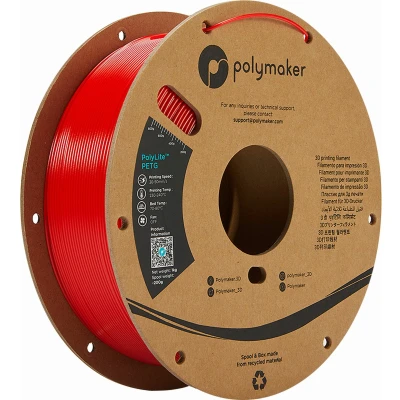 Afbeelding van Polymaker PB01004 PolyLite Filament PETG Hittebestendig, Hoge treksterkte 1.75 mm 1000 g Rood 1 stuk(s)