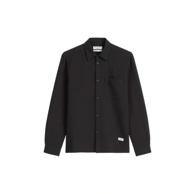 Afbeelding van Marc O&#039;Polo Denim Regular MIT Feiner Struktur Overhemd, Heren, Maat: Small, Black