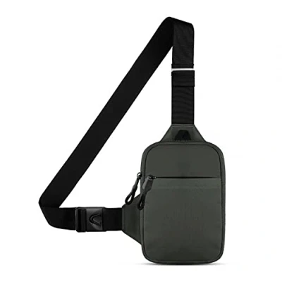 Afbeelding van DONGKER Schouderrugzak, Sling Borst Crossbody Tas Waterdicht voor Mannen &amp; Vrouwen Wandelen Buitensporten, Grijs