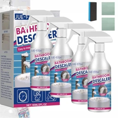 Afbeelding van Jue Fish Bathroom Descaler, 2025 New Descaler Foam Cleaner, Multipurpose Spray, All Purpose Household Cleaners, Stubborn Stains Cleaner for Toilet Shower Sink(4set)
