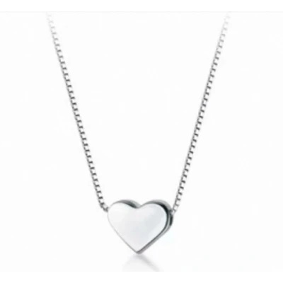 Afbeelding van Ketting Zilver Hart Charme Bijoux