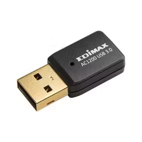 Afbeelding van Wireless AC1200 Dual Band MU MIMO USB 3.0 Adapter Wi Fi Black Edimax