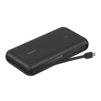 Afbeelding van Belkin Powerbank 20.000mAh zwart 30W integr.USB C kabel BPB024hqBK,