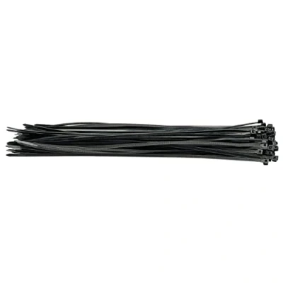 Afbeelding van Draper 4,8 x 100 mm zwarte kabelbinders delig kabelbeheer Meerdere toepassingen hoogwaardig nylon 70400