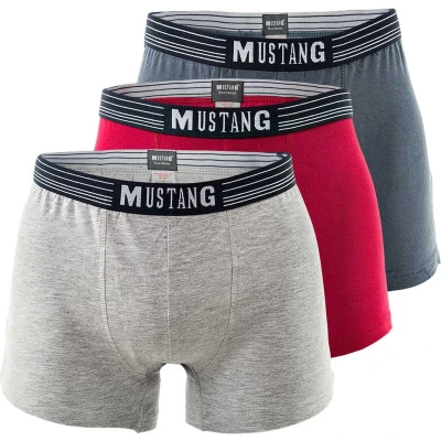 Afbeelding van MUSTANG Retro Boxershorts Maat L 3 stuks Gemengde Kleuren Mannen Boxer