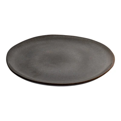 Afbeelding van Selma Dinner Plate Plate, ceramic, grey/brown, ø27cm, set of 4
