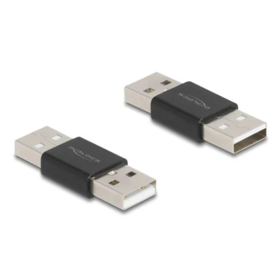 Afbeelding van Delock Adapter Gender Changer USB 2.0 Typ A Stecker zu Metall