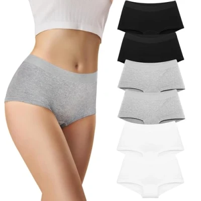 Afbeelding van Libella Dames slips, 6 stuks, hipsters boxershorts, katoen met zachte rekbare tailleband 3429, Veelkleurig 2, S