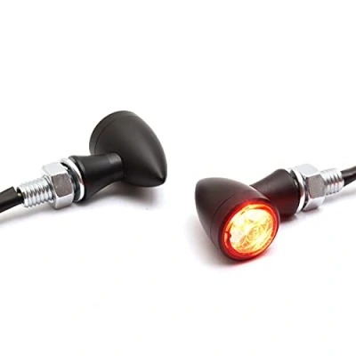 Afbeelding van LED Draai Signaal met Back/Rem Light Micro Bullet Black, ECE