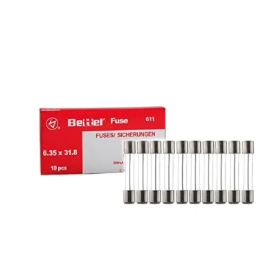 Afbeelding van 10 stuks zekeringen 0,5 A flink 6,3 x 32 mm