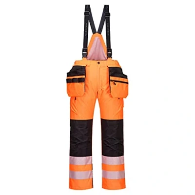 Afbeelding van Portwest PW3 Hi Vis Winterbroek, Oranje/Zwart, Maat: Medium