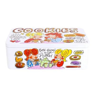 Afbeelding van Blond Amsterdam blik rechthoek Even Bijkletsen Small cookies 11x20x7cm