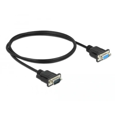 Afbeelding van Delock Seriële kabel RS 232 Sub D9 mannelijk naar vrouwelijk 1 m Null