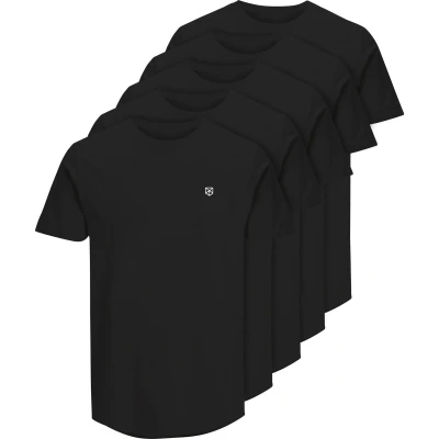 Afbeelding van Jack &amp; Jones Premium Jprbrody TEE 5 PACK Tshirt basic, Heren, Maat: Large, Black
