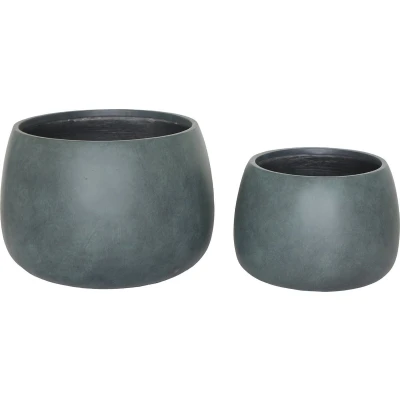 Afbeelding van Stanbury Pot Pot, fiberclay, black/green, set of 2