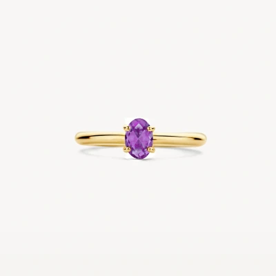 Afbeelding van Blush dames Ring van 14 karaat geelgoud met amethist 1242YAM in de kleur Geelgoud, maat: Maat 54 17,25 mm