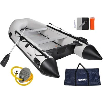 Afbeelding van NEMAXX® Professionele Opblaasboot [INCL. 2 PADDELS, TAS + LUCHTPOMP] Opblaasbare Roeiboot Rubber Visboot Luchtboot Boot voor 5 Personen (Lengte: 330 cm)