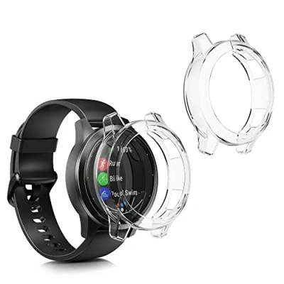 Afbeelding van kwmobile 2x Hoes voor geschikt Garmin Vivoactive 4S Siliconenhoes sporthorloge transparant