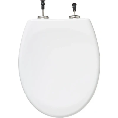 Afbeelding van Duroplast wc bril RVS wit