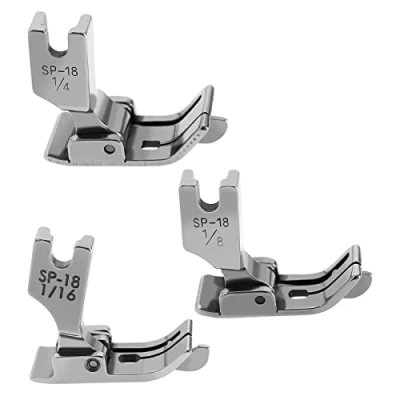 Afbeelding van VGOL Industriële naaimachine naaivoet (3 stuks, metaal, 1/16 1/4 inch) compatibel met Brother, Consew, Juki, Singer