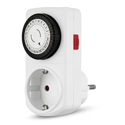 Afbeelding van REV Tijdschakelaar mechanische timer stopcontact (48 schakeltijden/dag, 30 min. intervallen, max. 3680W) wit
