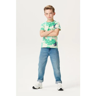 Afbeelding van Noppies T shirt Loudoun Leaf pattern Off white Maat 92