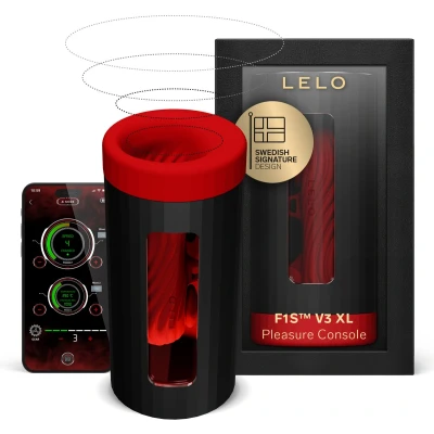 Afbeelding van LELO F1S V3 XL groter speeltje voor mannelijk genot met Bluetooth app, 8 genotsinstellingen en een interactieve AI modus, Red