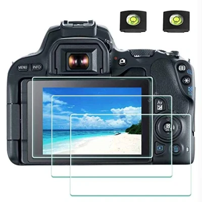 Afbeelding van ULBTER Screen Protector voor Canon EOS 200D M50 M100 Camera &amp; Hot Shoe Cover [2+3 Pack] Gehard glas 0.3mm 9H Hardheid Anti Schraap Bubble