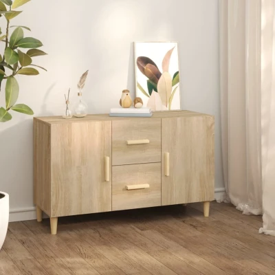 Afbeelding van Dressoir 100x36x60 cm bewerkt hout sonoma eikenkleurig
