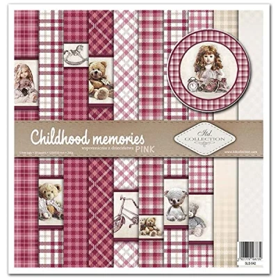 Afbeelding van ITD Collection scrapbooking pakket 30 x cm, papier, decoratief decoupage, kaarten maken, papierformaat 310 320 mm (SLS042) 10 vellen + 1, Childhood memories