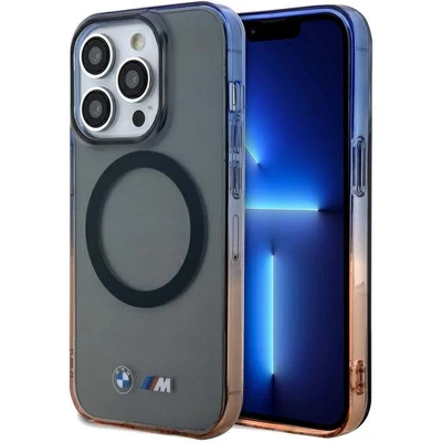 Afbeelding van BMW M Line Gradient Bumper Back Case (MagSafe Compatible) Geschikt voor Apple iPhone 15 Pro (6.1&quot;) Grijs