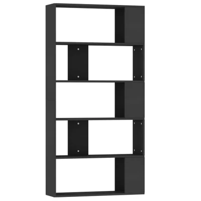 Afbeelding van Boekenkast/kamerscherm 80x24x159 cm bewerkt hout zwart