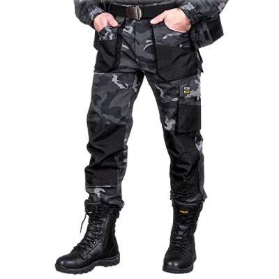 Afbeelding van Reis Foreco T MOB Camouflage Werkbroek Duurzame Polyester Katoen Mix met Meerdere Zakken &amp; Sleutelbevestiging, Maat: 62