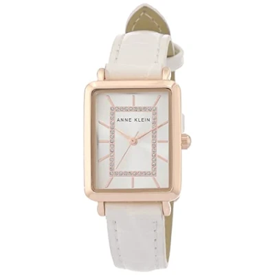Afbeelding van Anne Klein dameshorloge met glitteraccenten crocokorrelband, AK/3820
