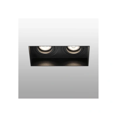 Afbeelding van Faro Lighting Hyde Trimless Zwart Kantelbaar vierkant Inbouw Downlight, GU10