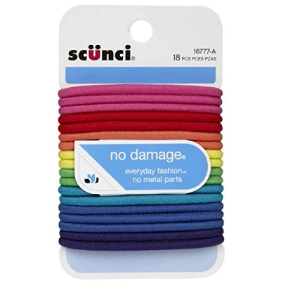 Afbeelding van Scunci 18 Count Grote Heldere Kleuren Stijl Geen Schade Haar Elastieken 1677703A048 Pack van 3