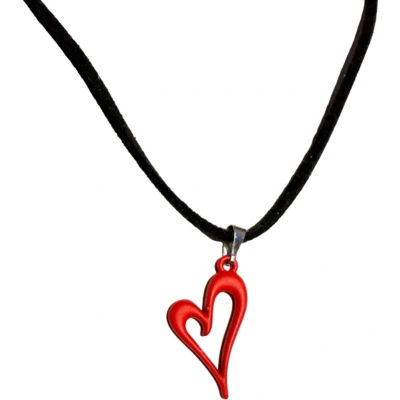 Afbeelding van Ketting rood hart Charme Bijoux