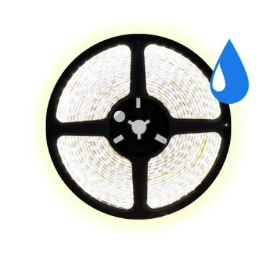 Afbeelding van 5 meter koud wit led strip waterproof IP65 60Leds/m 12V 2835