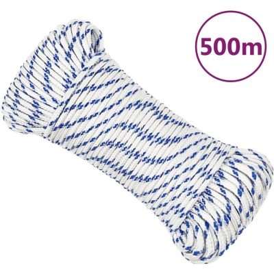 Afbeelding van vidaXL Boot touw 3 mm 500 m polypropyleen wit