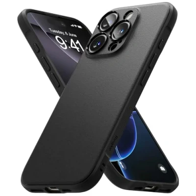 Afbeelding van Ringke Onyx Compatibel met iPhone Pro Max Case, Robuust Phone Cover Duurzaam Schokbestendig TPU Hoesje Black