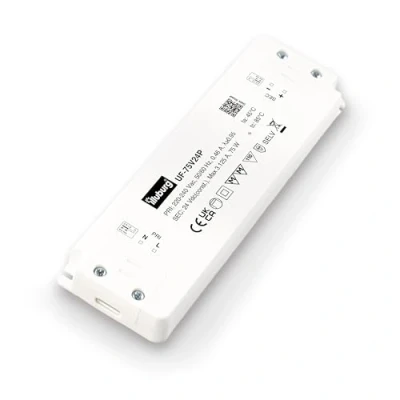 Afbeelding van illuburg LED transformator, 24 V, 75 W, smal, flikkervrij, voor strips, voeding