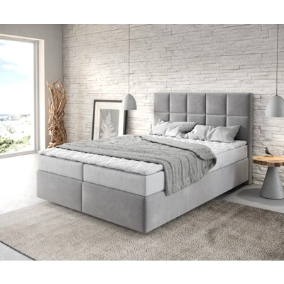 Afbeelding van Boxspringbed Dream Fine microvezel grijs 140x200 met matras en topper