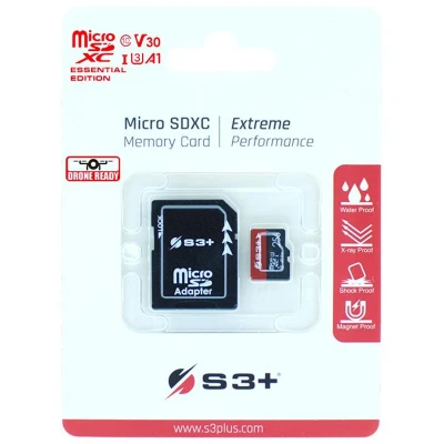 Afbeelding van S3+ S3SDC10V30E 64 GB MicroSDXC UHS I Klasse 10