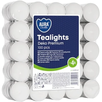 Afbeelding van Ruhhy Kaarsen/theelichtjes 4h set van 100 stuks