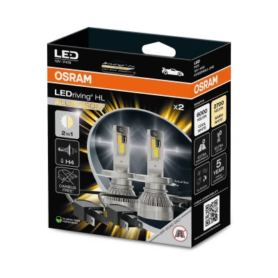 Afbeelding van Osram LEDriving HL ALLSEASON H4, ledlamp voor groot en dimlicht, lichtkleur omschakelbaar van koud naar warm wit, 6000 K tot 2700 K, alleen offroad gebruik, geen ECE